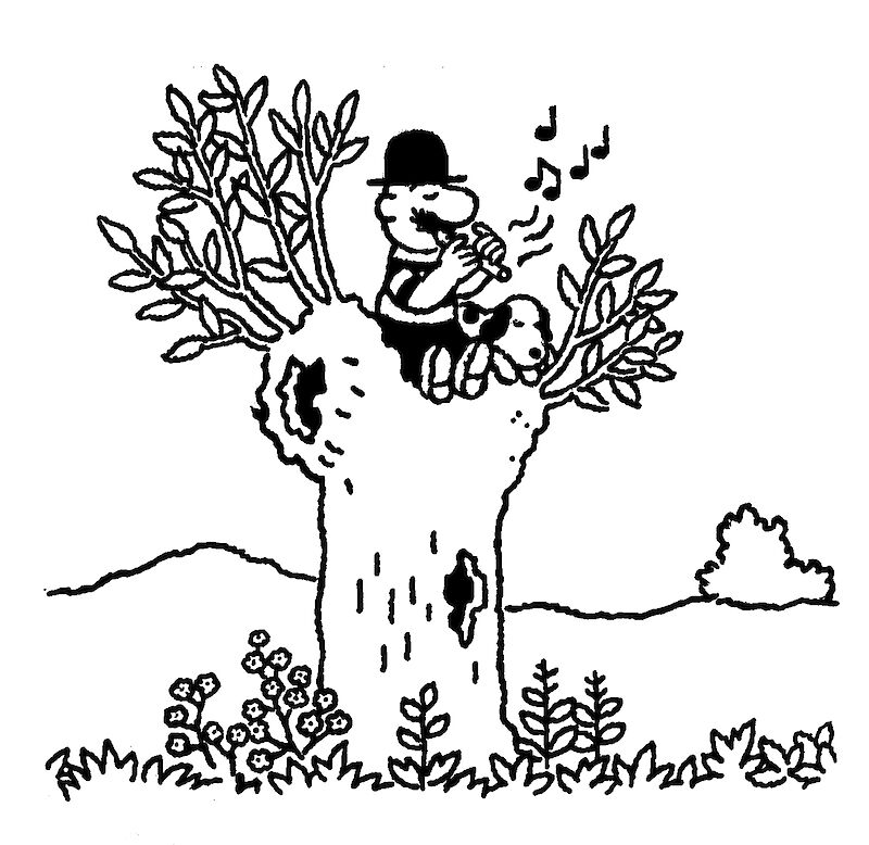 Hans Jürgen Press, Überraschung auf dem Weidenbaum © Julian Press.