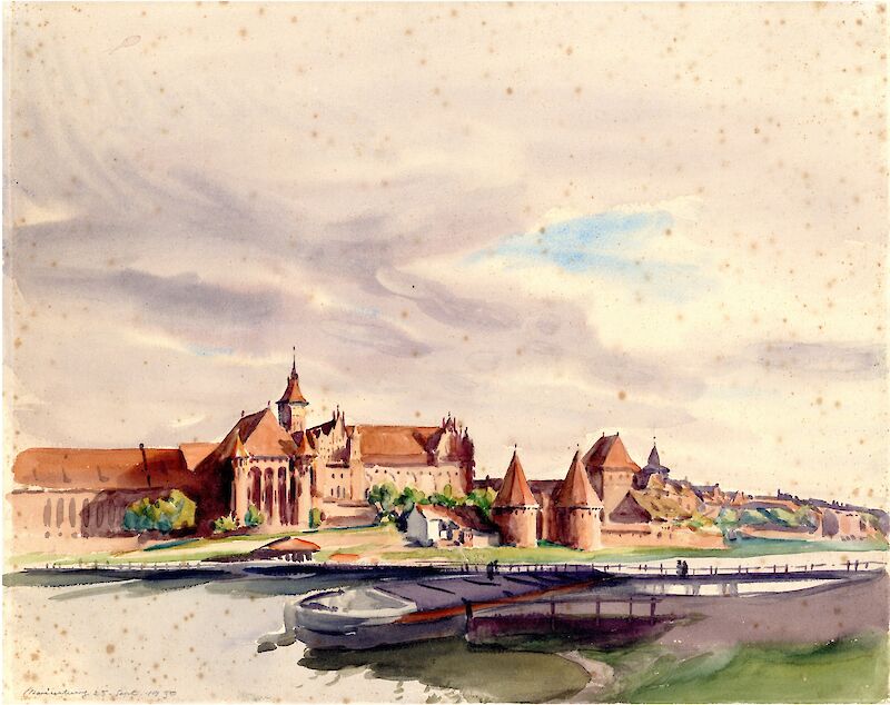 Max Grunewald, Marienburg, Aquarell, 1930 © Ostpreußisches Landesmuseum